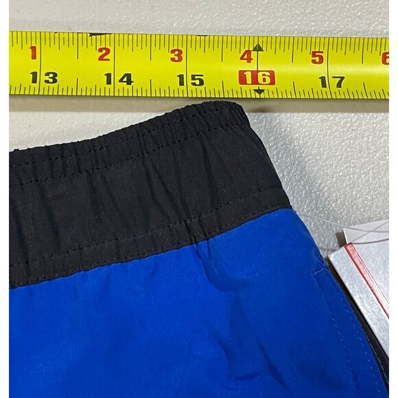 Sports Illustrated Size M Mens 9" Volley Swim Trunk Blue & Black Elastic Waist - Picture 4 of 10